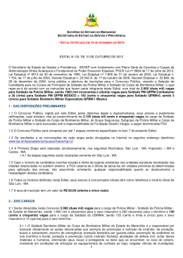 1 EDITAL N&deg; 03, DE 10 DE OUTUBRO DE 2012 O