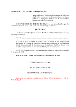 Decreto nº 14.964, de 25 de outubro de 2012