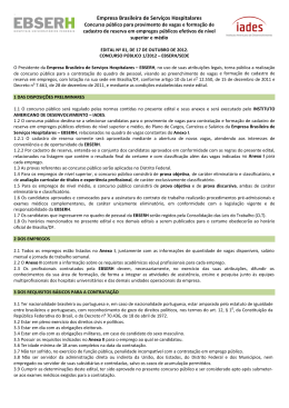 Edital - Ebserh