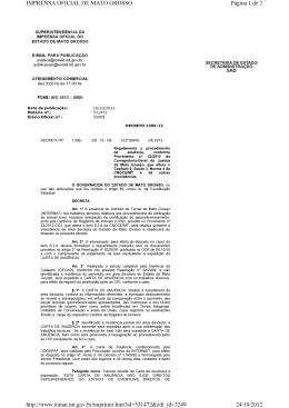 DECRETO N&ordm; 1.399 de 16 de outubro de 2012