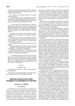 Decreto-Lei n.&ordm; 218/2012 - Faculdade de Direito da UNL