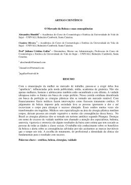 ARTIGO CIENT&Iacute;FICO O Mercado da Beleza e suas