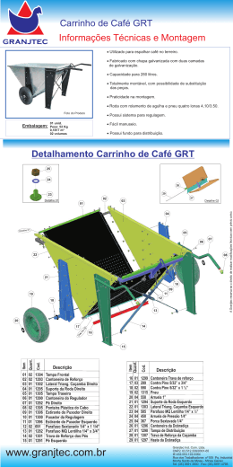 Detalhamento Carrinho de Caf&eacute; GRT