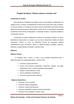A&ccedil;&atilde;o de forma&ccedil;&atilde;o: Biblioteca Escolar 2,0