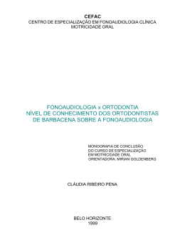 FONOAUDIOLOGIA x ORTODONTIA N&Iacute;VEL DE