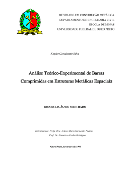 An&aacute;lise Te&oacute;rico-Experimental de Barras Comprimidas em Estruturas