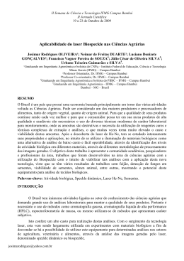 Aplicabilidade do laser Biospeckle nas Ciências