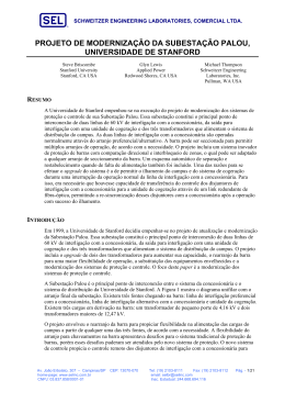 projeto de moderniza&ccedil;&atilde;o da subesta&ccedil;&atilde;o palou, universidade de