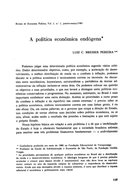 A política econômica endógena*