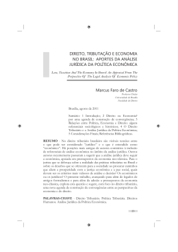 DIREITO, TRIBUTA&Ccedil;&Atilde;O E ECONOMIA NO BRASIL