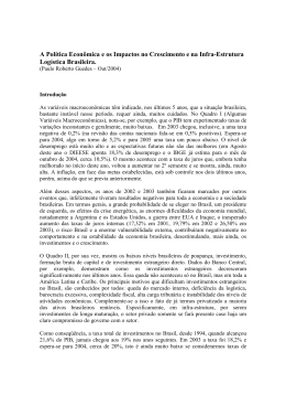 A Pol&iacute;tica Econ&ocirc;mica e os Impactos no Crescimento e na Infra