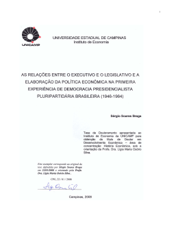 Legislativo e pol&iacute;tica econ&ocirc;mica - Instituto de Economia