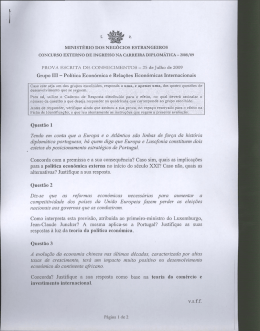 Pol&iacute;tica Econ&oacute;mica e Rela&ccedil;&otilde;es Econ&oacute;micas Internacionais