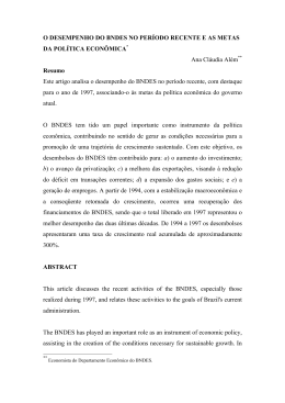AL&Eacute;M, Ana Cl&aacute;udia. O desempenho do BNDES no per&iacute;odo