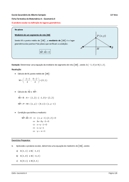 Escola Secund&aacute;ria de Alberto Sampaio 11&ordm; Ano Ficha Formativa de