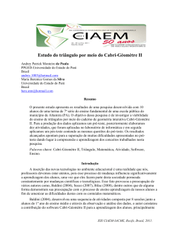 Estudo do tri&acirc;ngulo por meio do Cabri-G&eacute;om&egrave;tre II
