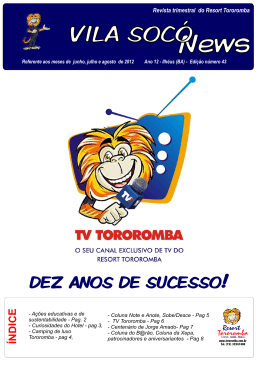 JUNHO12 Novo - Resort Tororomba