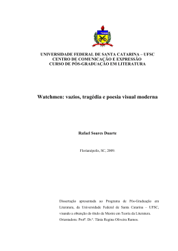 Watchmen: vazios, trag&eacute;dia e poesia visual moderna