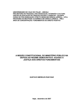 A MISS&Atilde;O CONSTITUCIONAL DO MINIST&Eacute;RIO