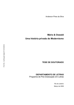 M&aacute;rio & Oswald Uma hist&oacute;ria privada do Modernismo