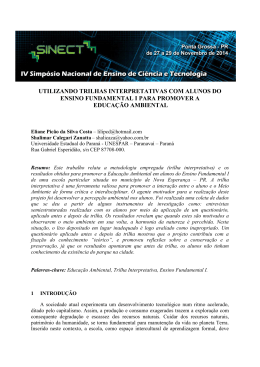 utilizando trilhas interpretativas com alunos do ensino fundamental i