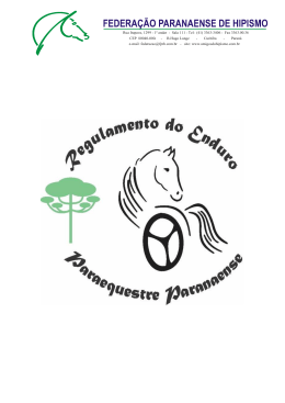 Regulamento de Enduro Paraequestre 2014