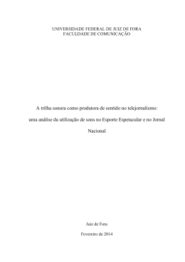 A trilha sonora como produtora de sentido no telejornalismo