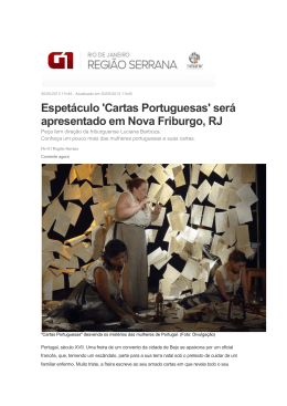 `Cartas Portuguesas` será apresentado em Nova Friburgo, RJ