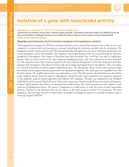 Isolation of a gene with insecticidal activity