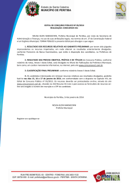 Edital Divulga Resultado Preliminar