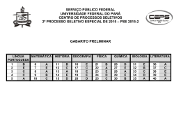 07/06/2015 14:00 gabarito preliminar da prova objetiva