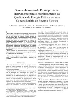 Des. do Prot&oacute;tipo de um Instrumento para o Monit. da Qualidade de