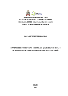 jos&eacute; luiz terceros sirotheau - PPGEO - Programa de P&oacute;s