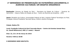 1&ordm; semin&aacute;rio de preserva&ccedil;&atilde;o de patrim&ocirc;nio documental e acervos