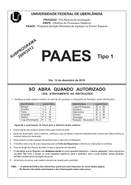 Prova - Diretoria de Processos Seletivos