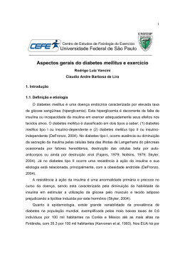 Aspectos gerais do diabetes mellitus e exercício