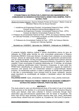 etnobot&acirc;nica de produtos florestais n&atilde;o madeireiros em