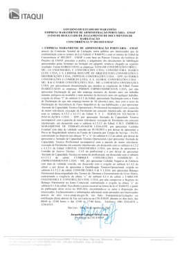 aviso de resultado de julgamento de documentos de habilitação