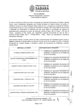 2ª Ata concorrência 006/2015 - Clique aqui e baixe o arquivo