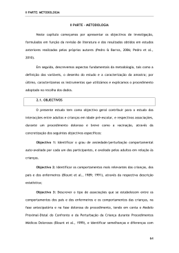 64 II PARTE - METODOLOGIA Neste cap&iacute;tulo come&ccedil;amos por