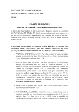 POL&Iacute;CIA MILITAR DE SANTA CATARINA CENTRO DE ENSINO DA