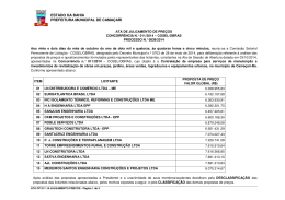 ESTADO DA BAHIA PREFEITURA MUNICIPAL DE CAMA&Ccedil;ARI
