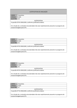JUSTIFICATIVAS DE ANULA&Ccedil;&Atilde;O CARGO Arquivista - CCV