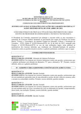 justificativas das altera&ccedil;&otilde;es/anula&ccedil;&otilde;es de gabarito