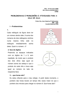 Probleminhas, problem&otilde;es e atividades para sala de aula