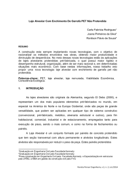 Laje Alveolar Com Enchimento De Garrafa PET N&atilde;o Protendida