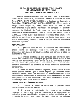 EDITAL DE CONCURSO P&Uacute;BLICO PARA CRIA&Ccedil;&Atilde;O DE