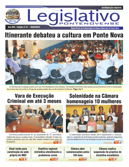 jornal legislativo pontenoven