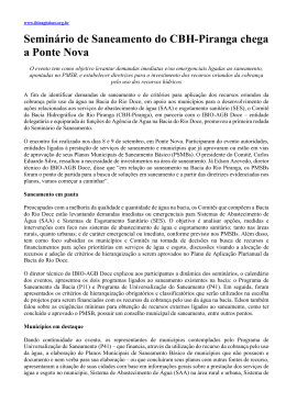 Seminário de Saneamento do CBH