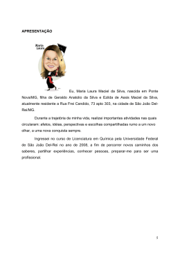 APRESENTA&Ccedil;&Atilde;O Eu, Maria Laura Maciel da Silva